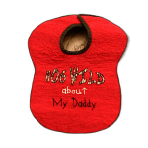 Arkansas Razorbacks Baby Bib Hog Wild About My Daddy Red Embroidered